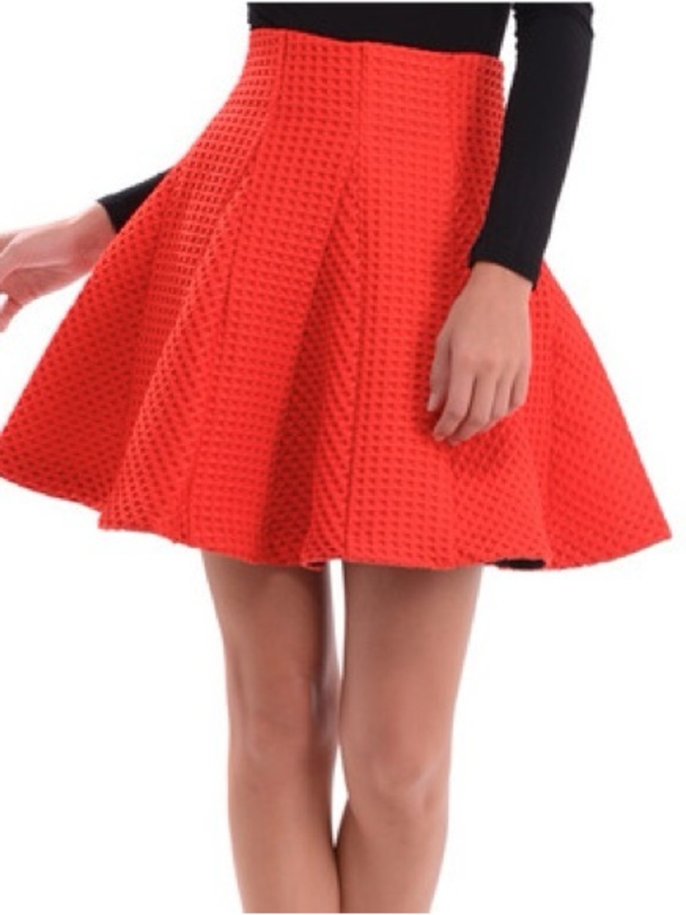 Maje Jamila Waffle Skirt